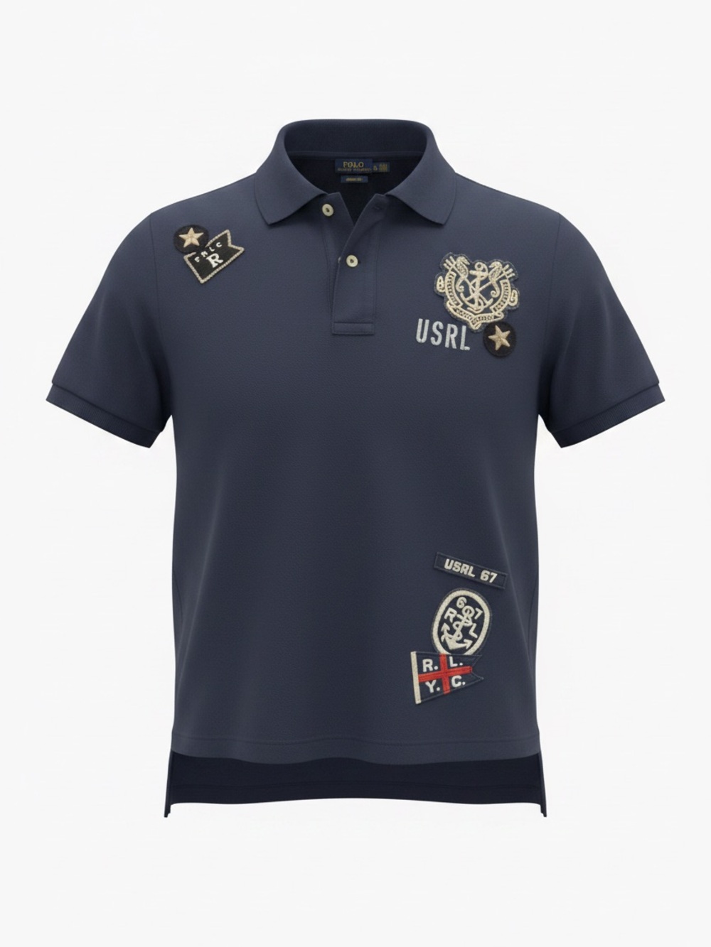 Polo by Ralph Lauren Navy Embroidered Crest Polo - Picture 5 of 5